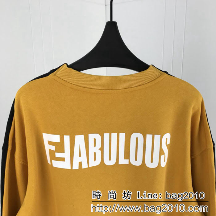 FENDI芬迪 專櫃同步 2018年新款 黑色圓領衛衣 潮流時尚 情侶款 ydi1166
